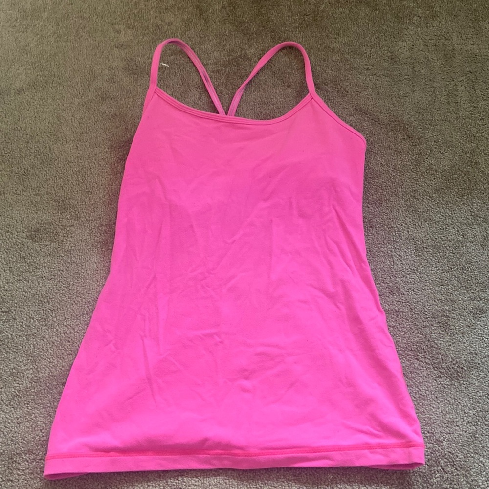 hot pink lulu tank top